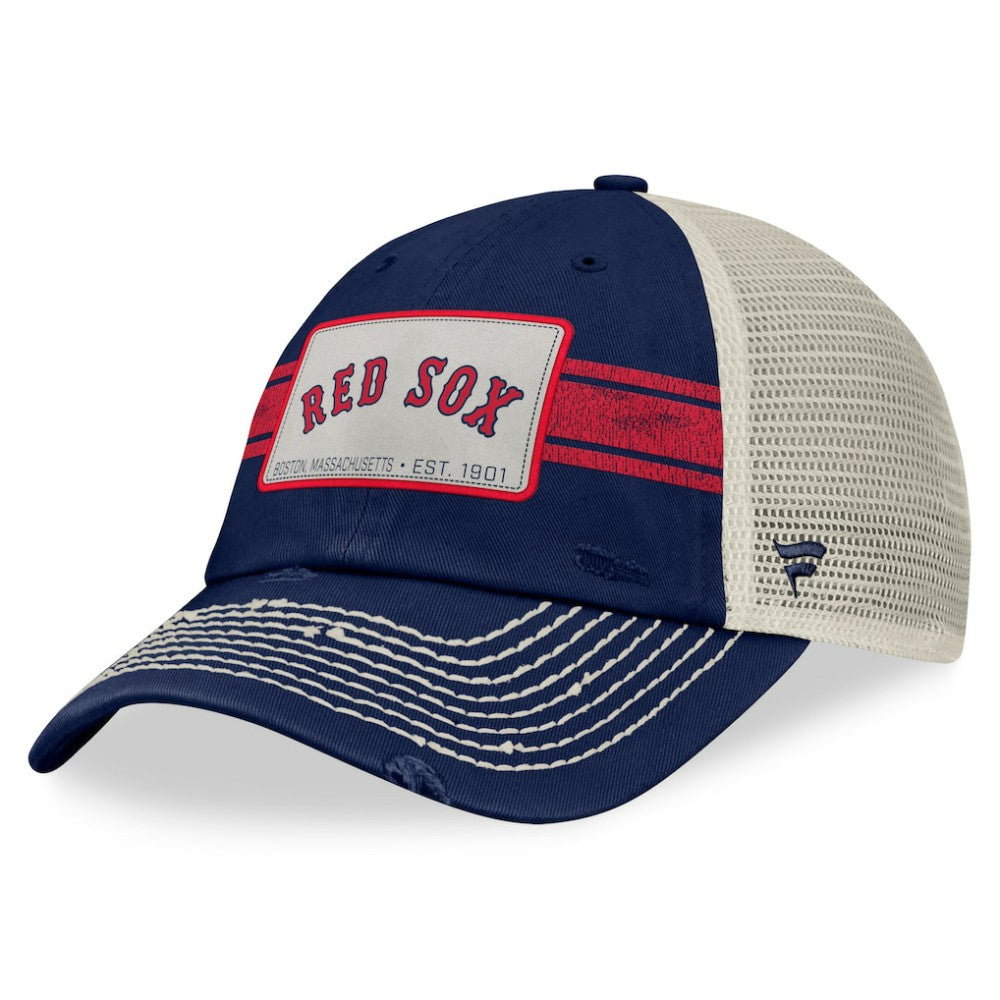 Boston Red Sox Fanatics  Heritage Stripe Trucker Adjustable Hat | MLB For sale