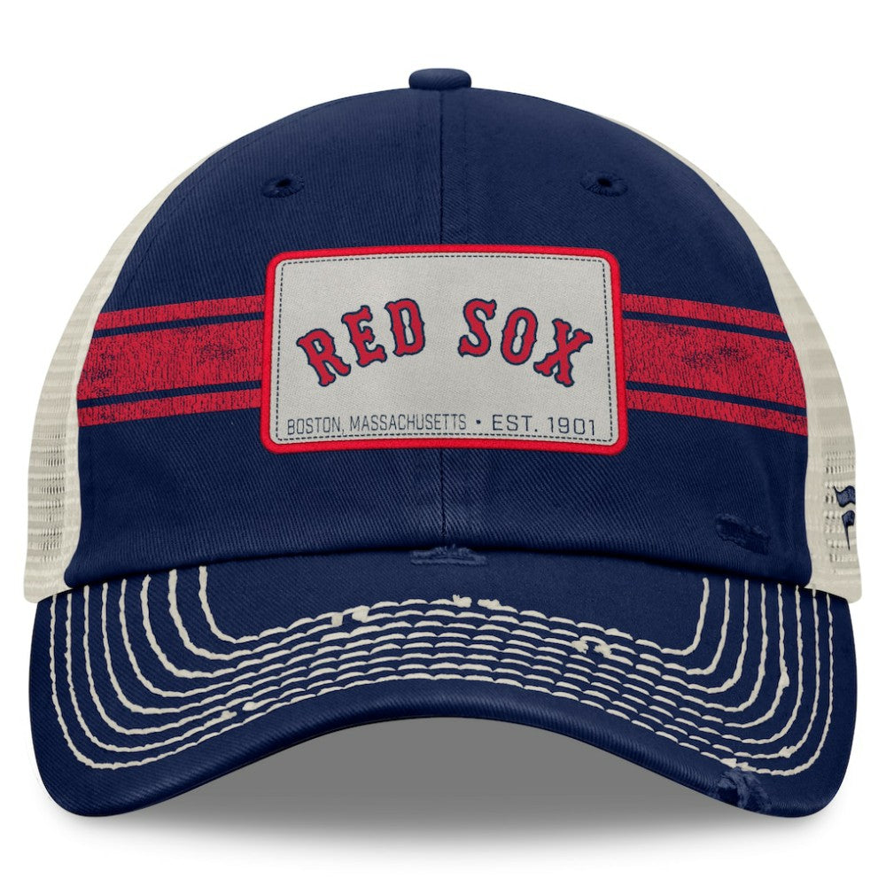 Boston Red Sox Fanatics  Heritage Stripe Trucker Adjustable Hat | MLB For sale