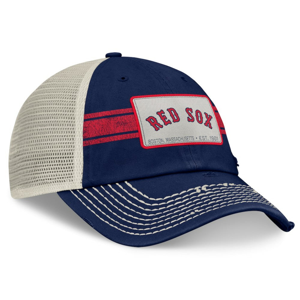 Boston Red Sox Fanatics  Heritage Stripe Trucker Adjustable Hat | MLB For sale
