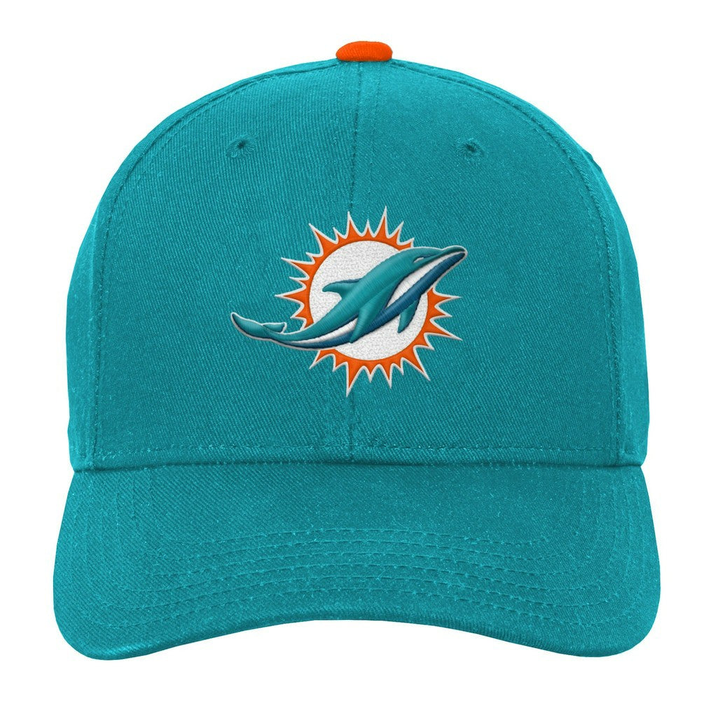 Miami Dolphins  Youth Team Pre-Curved Adjustable Hat