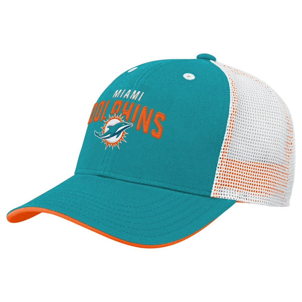 Miami Dolphins  Youth Core Lockup Trucker Adjustable Hat
