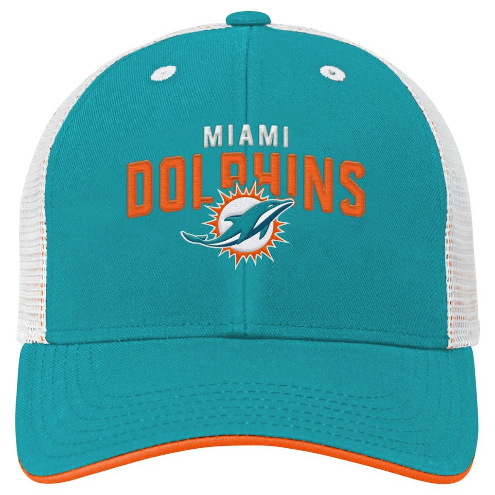 Miami Dolphins  Youth Core Lockup Trucker Adjustable Hat