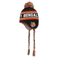 Cincinnati Bengals  Youth Jacquard Tassel Knit Hat with Pom
