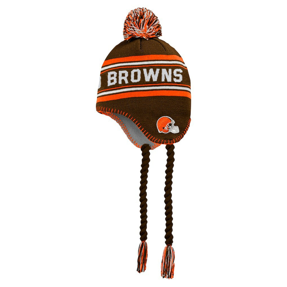 Cleveland Browns  Youth Jacquard Tassel Knit Hat with Pom