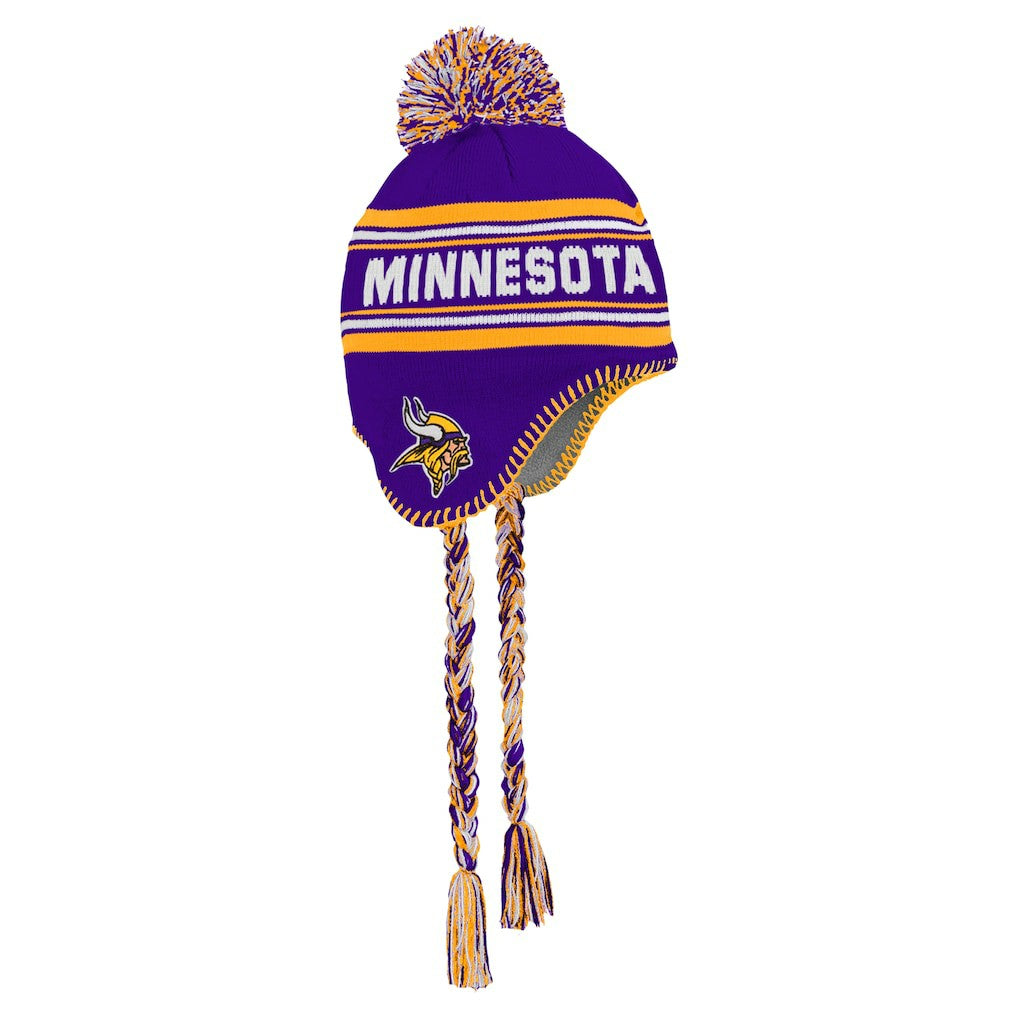 Minnesota Vikings  Youth Jacquard Tassel Knit Hat with Pom