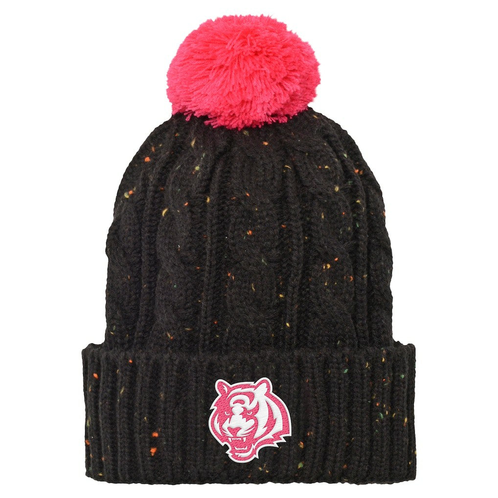 Cincinnati Bengals  Girls Youth Nep Yarn Cuffed Knit Hat with Pom