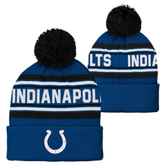 Indianapolis Colts  Preschool Jacquard Cuffed Knit Hat with Pom