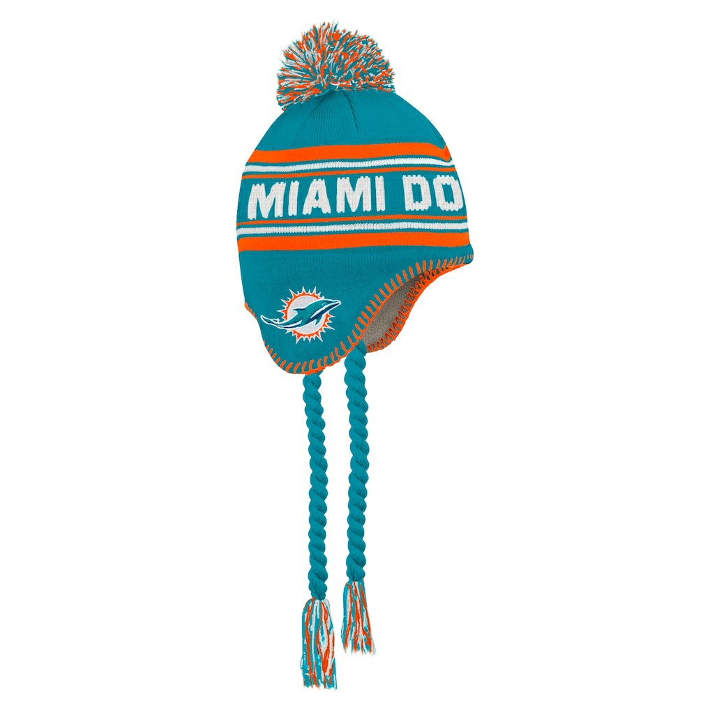 Miami Dolphins  Preschool Jacquard Tassel Knit Hat with Pom