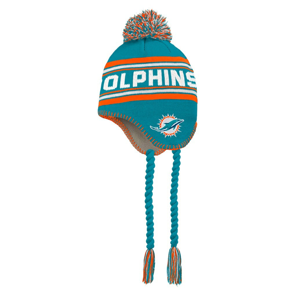 Miami Dolphins  Preschool Jacquard Tassel Knit Hat with Pom
