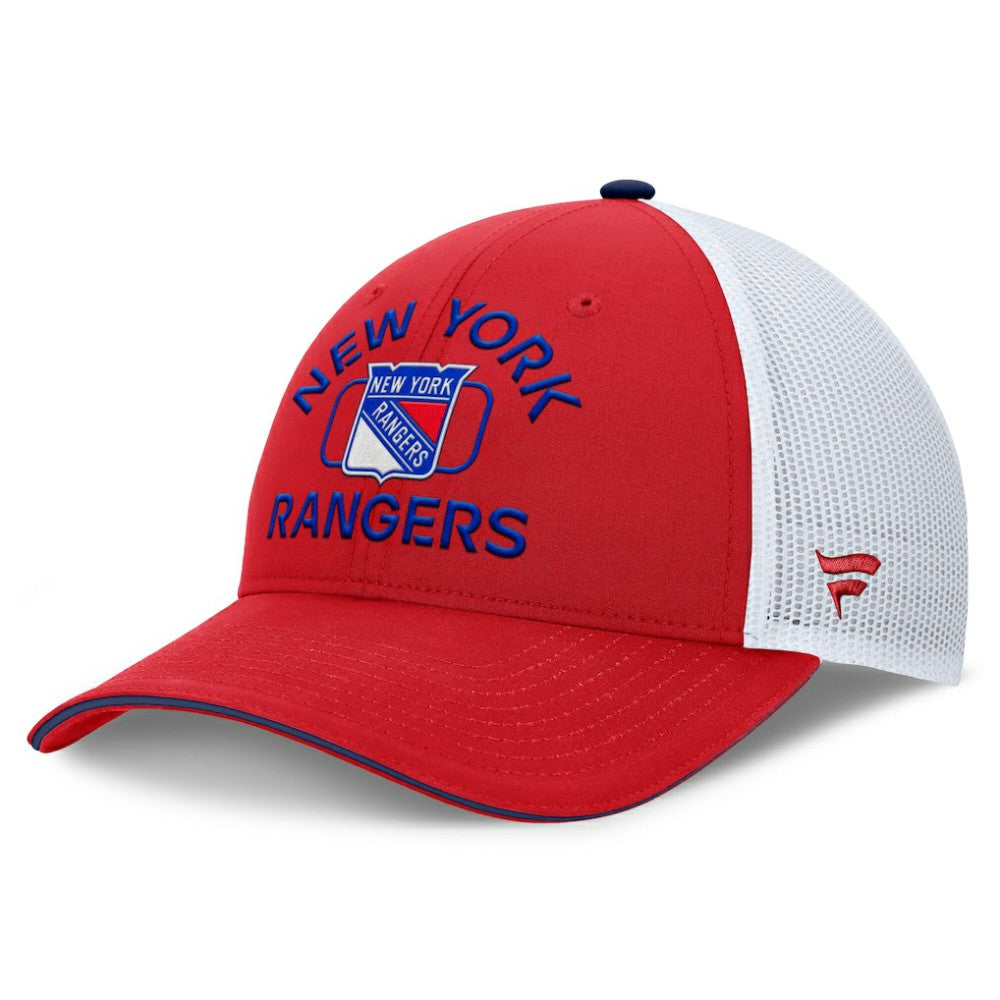 New York Rangers Fanatics Authentic Pro Rink Trucker Hat On Sale