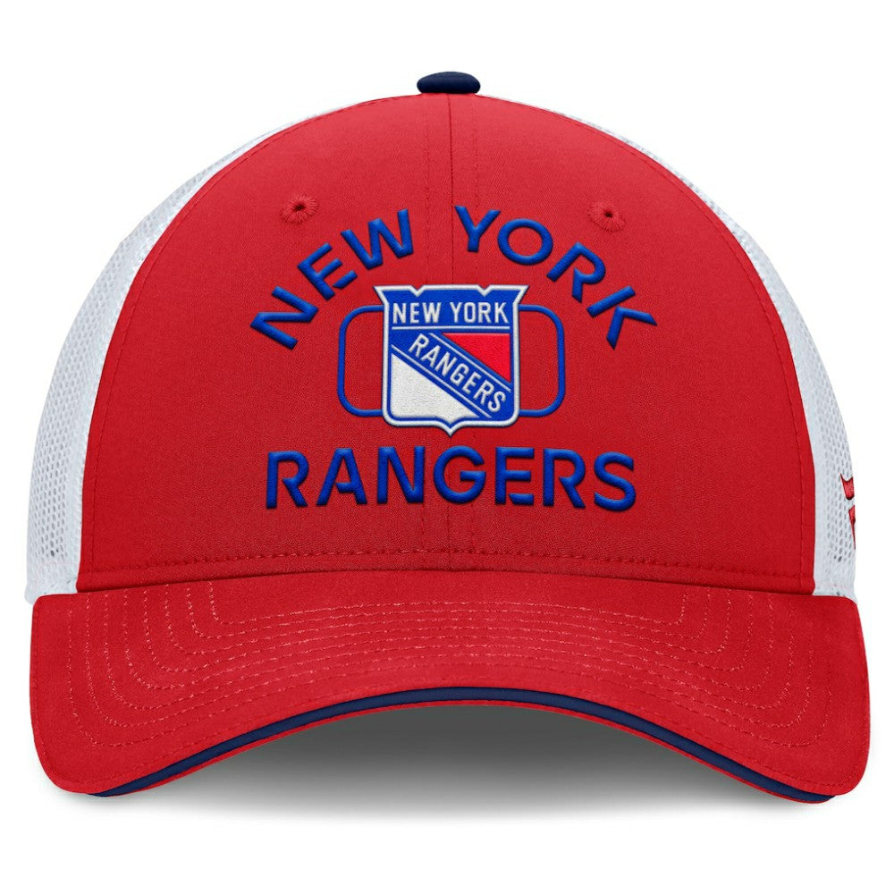 New York Rangers Fanatics Authentic Pro Rink Trucker Hat On Sale