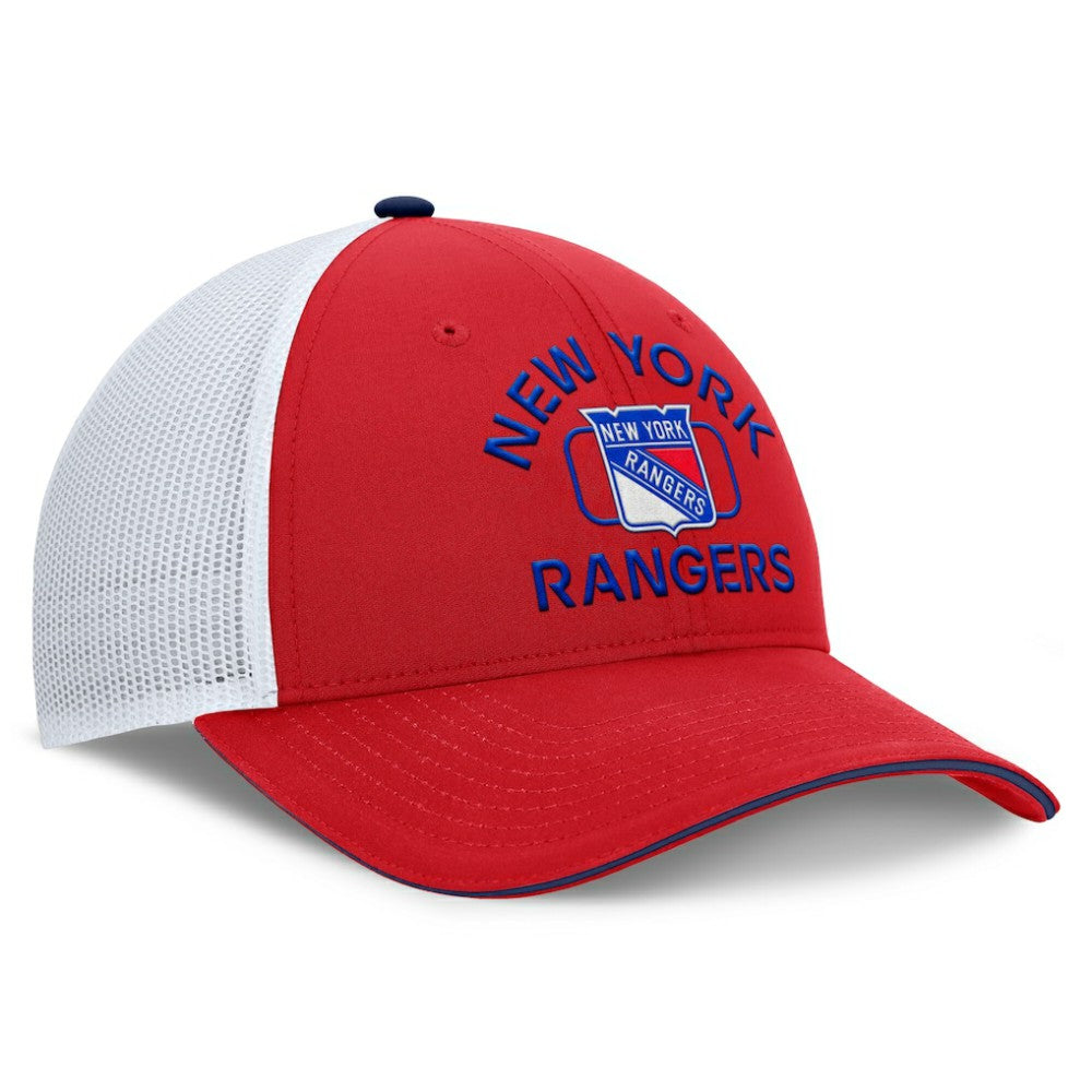 New York Rangers Fanatics Authentic Pro Rink Trucker Hat On Sale