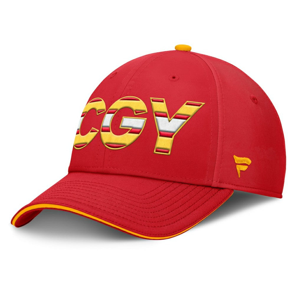 Calgary Flames Fanatics Authentic Pro Rink Team Code Flex Hat Discount
