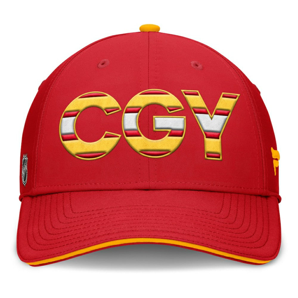 Calgary Flames Fanatics Authentic Pro Rink Team Code Flex Hat Discount