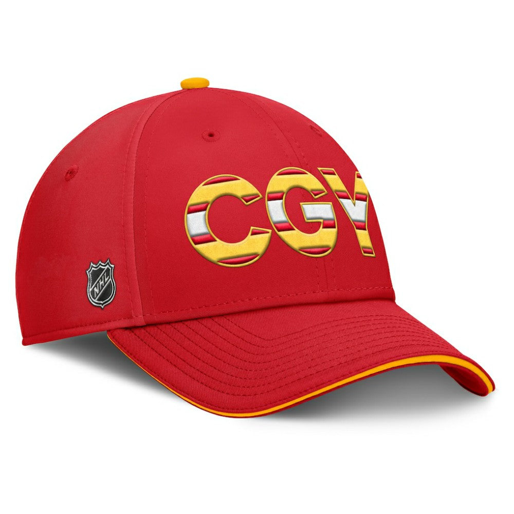 Calgary Flames Fanatics Authentic Pro Rink Team Code Flex Hat Discount