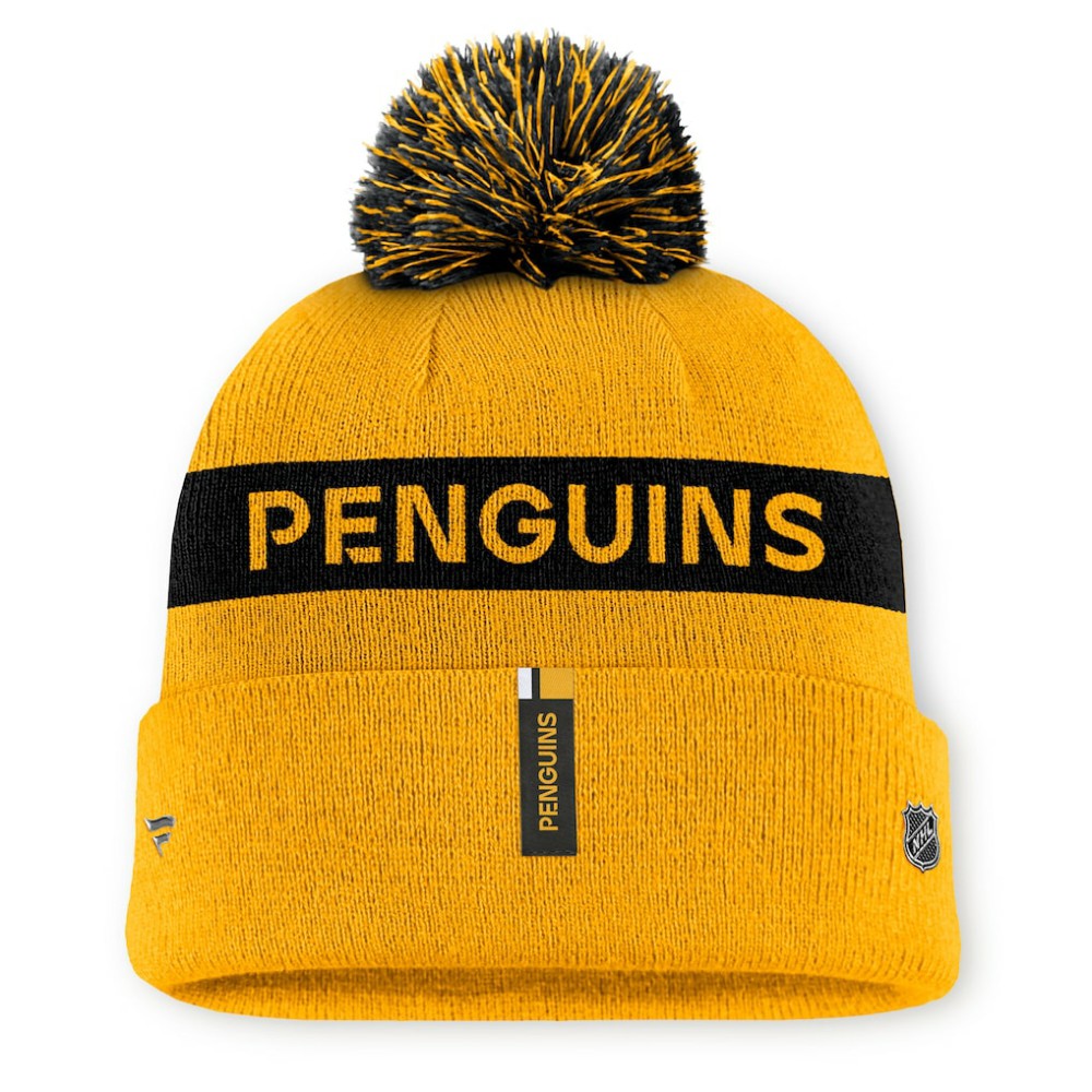 Pittsburgh Penguins Fanatics Women's Authentic Pro Rink Cuffed Knit Hat with Pom Outlet