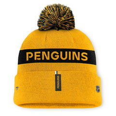 Pittsburgh Penguins Fanatics Women's Authentic Pro Rink Cuffed Knit Hat with Pom Outlet