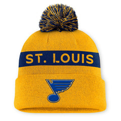 St. Louis Blues Fanatics Women's Authentic Pro Rink Cuffed Knit Hat with Pom Sale