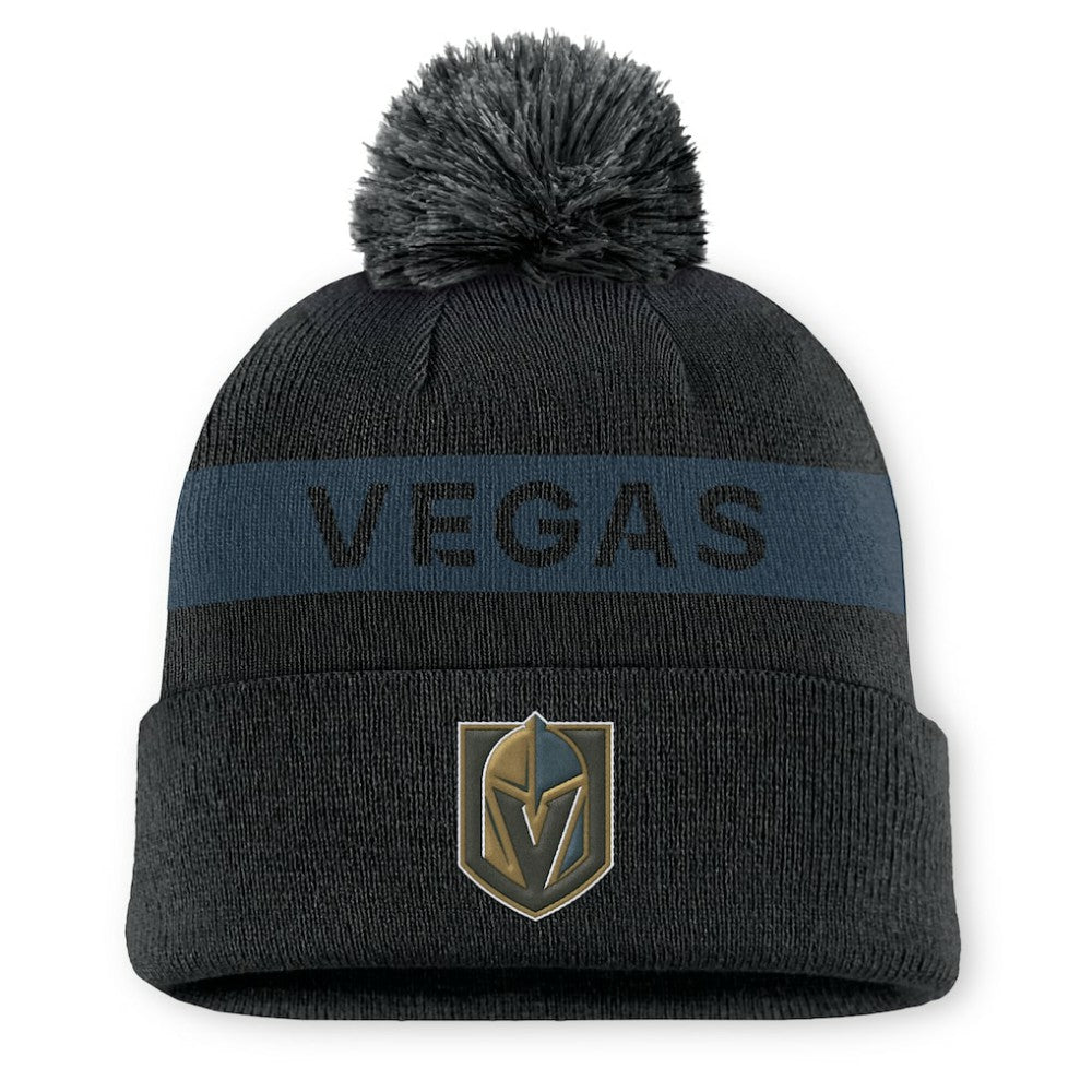 Vegas Golden Knights Fanatics Women's Authentic Pro Rink Cuffed Knit Hat with Pom Sale