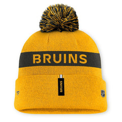 Boston Bruins Fanatics Women's Authentic Pro Rink Cuffed Knit Hat with Pom Online