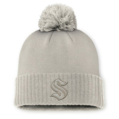 Seattle Kraken Fanatics Women's Authentic Pro Road Cuffed Knit Hat with Pom Sale