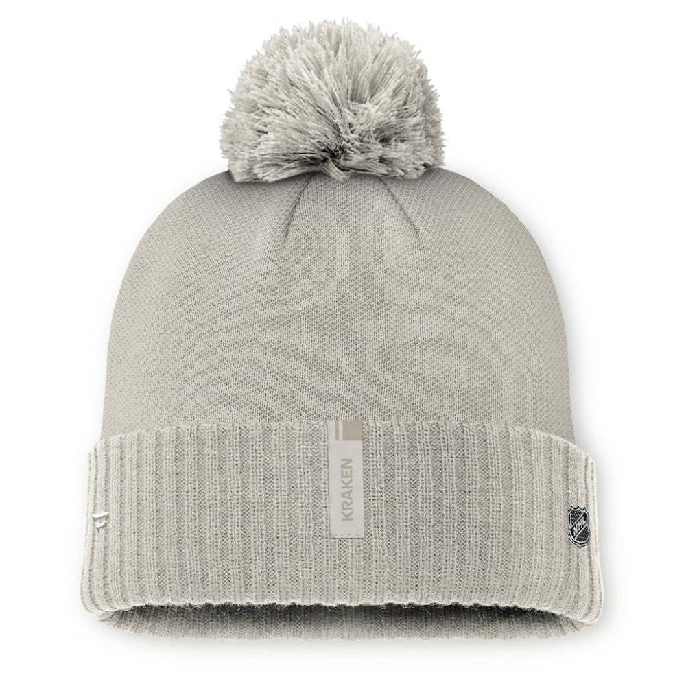 Seattle Kraken Fanatics Women's Authentic Pro Road Cuffed Knit Hat with Pom Sale