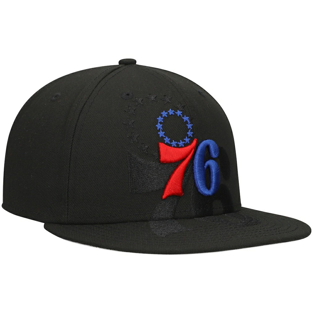 Philadelphia 76ers Blackout Shadow Logo 59FIFTY Fitted Hat Outlet