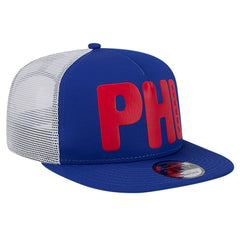 Philadelphia 76ers Puff Print Team Code A-Frame 9FIFTY Trucker Snapback Hat On Sale