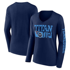 Tennessee Titans Fanatics Hometown Sweep Long Sleeve V-Neck T-Shirt