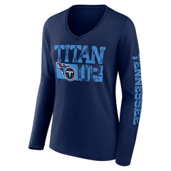 Tennessee Titans Fanatics Hometown Sweep Long Sleeve V-Neck T-Shirt