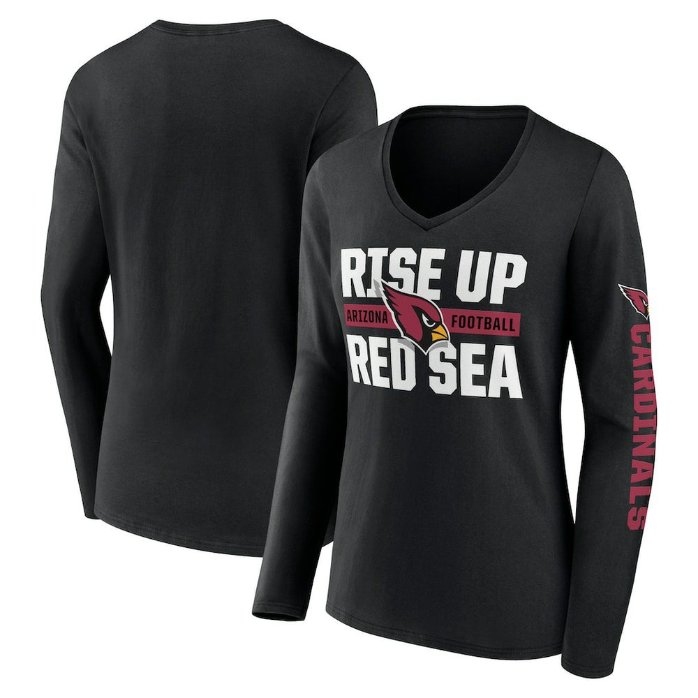 Arizona Cardinals Fanatics Hometown Sweep Long Sleeve V-Neck T-Shirt
