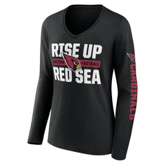 Arizona Cardinals Fanatics Hometown Sweep Long Sleeve V-Neck T-Shirt