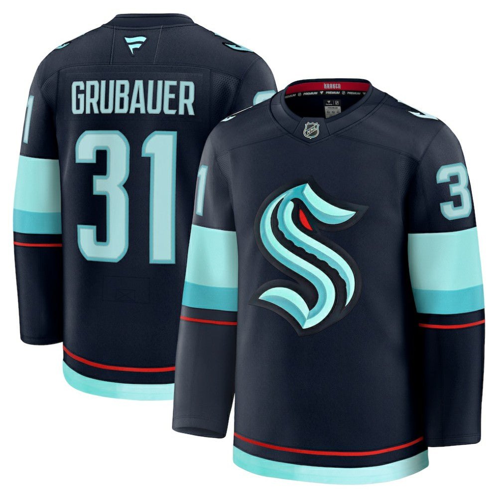 Philipp Grubauer Seattle Kraken Fanatics Home Premium Jersey Discount