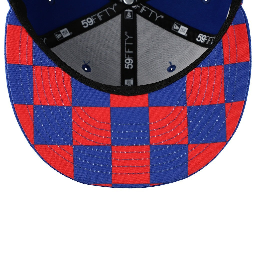 New York Giants New Era Checkered Undervisor 59FIFTY Fitted Hat