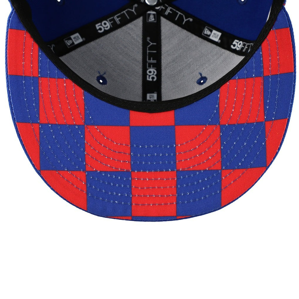 New York Giants New Era Checkered Undervisor 59FIFTY Fitted Hat
