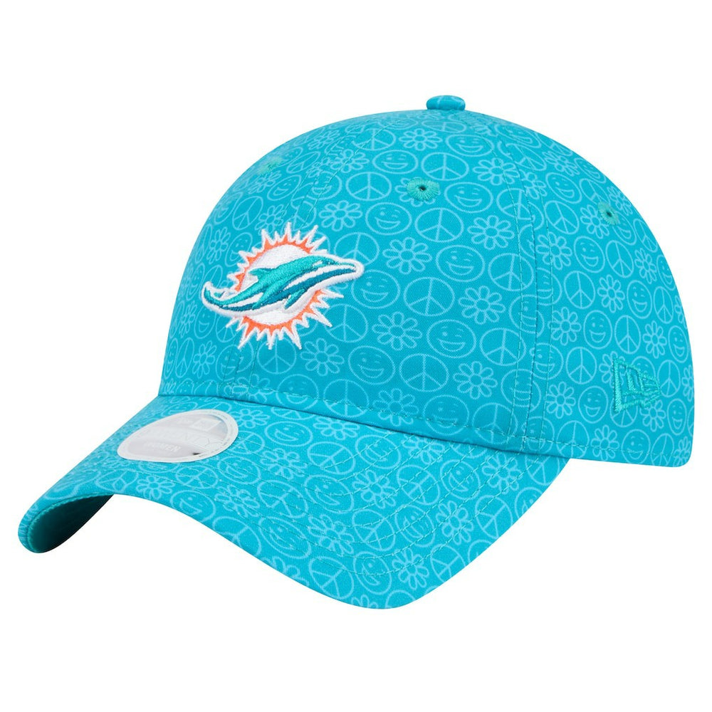 Miami Dolphins New Era Women's Smiley 9TWENTY Adjustable Hat