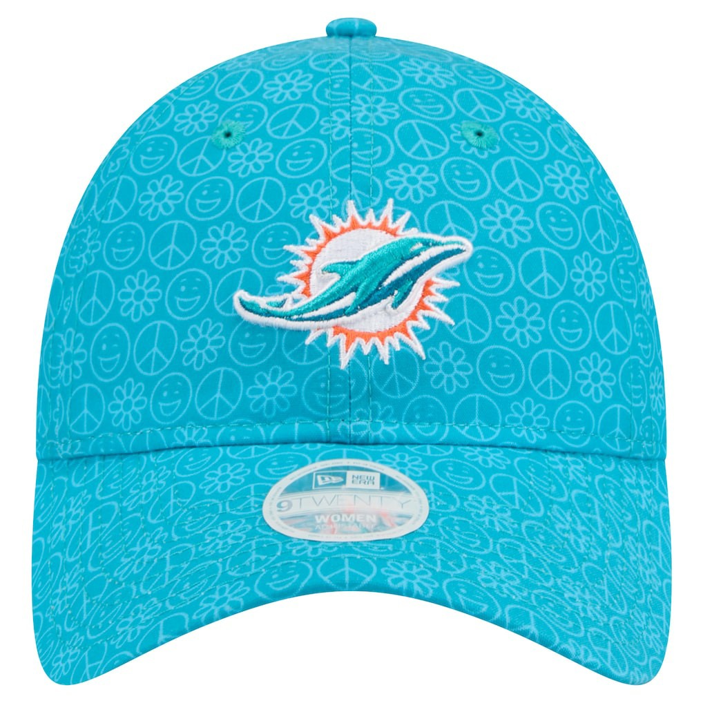Miami Dolphins New Era Women's Smiley 9TWENTY Adjustable Hat