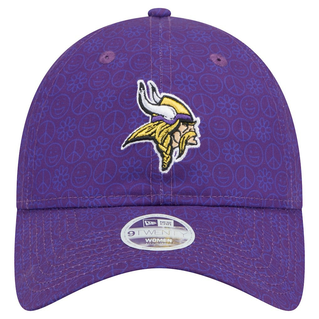 Minnesota Vikings New Era Women's Smiley 9TWENTY Adjustable Hat