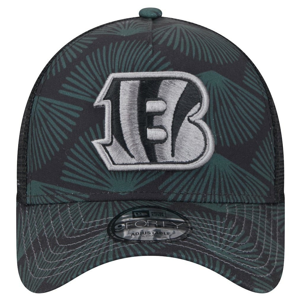 Cincinnati Bengals New Era Agave Trucker 9FORTY Adjustable Hat