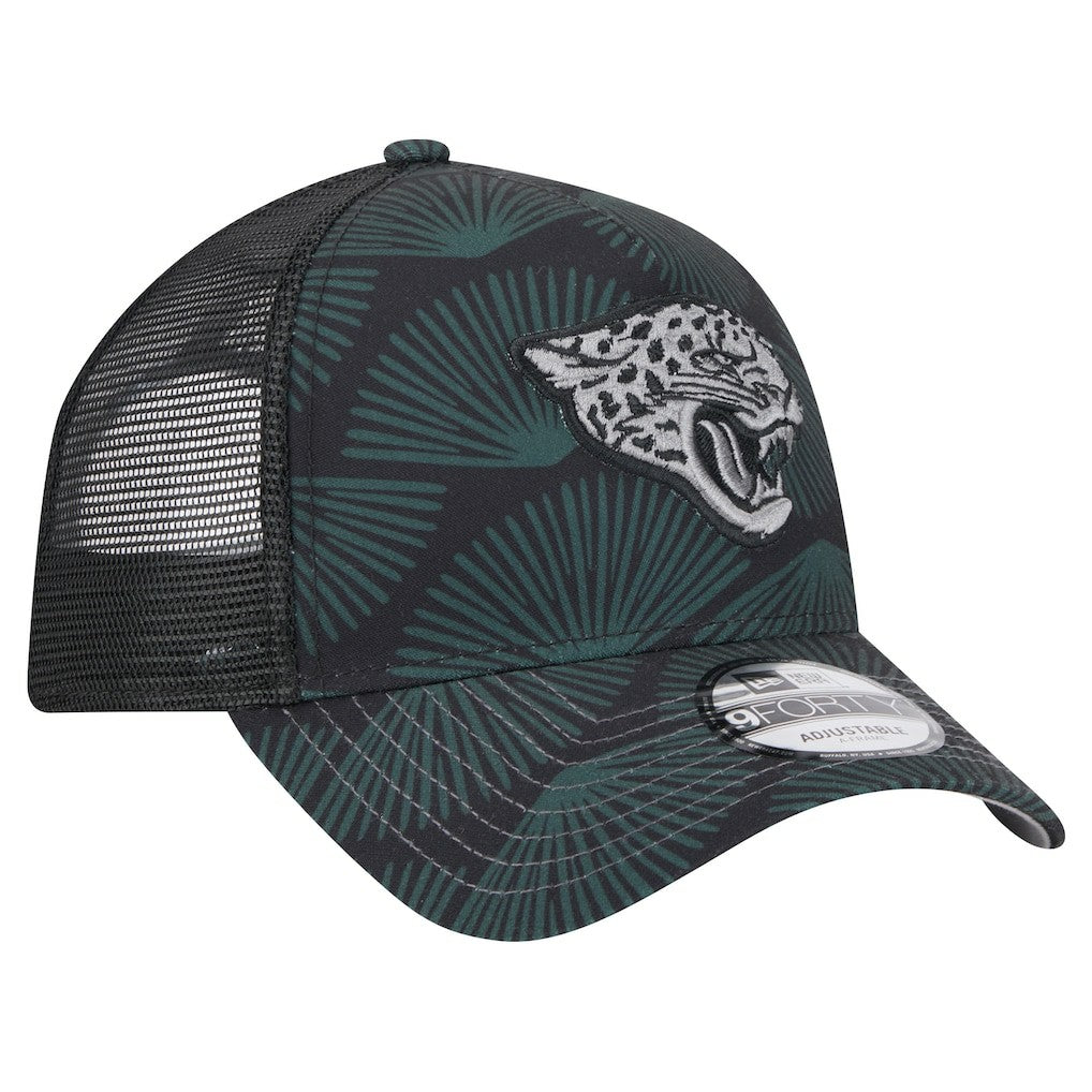 Jacksonville Jaguars New Era Agave Trucker 9FORTY Adjustable Hat