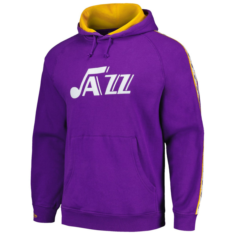 Utah Jazz Hardwood Classics Nights Raglan Pullover Hoodie New