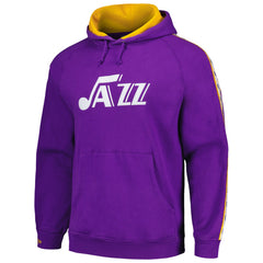 Utah Jazz Hardwood Classics Nights Raglan Pullover Hoodie New
