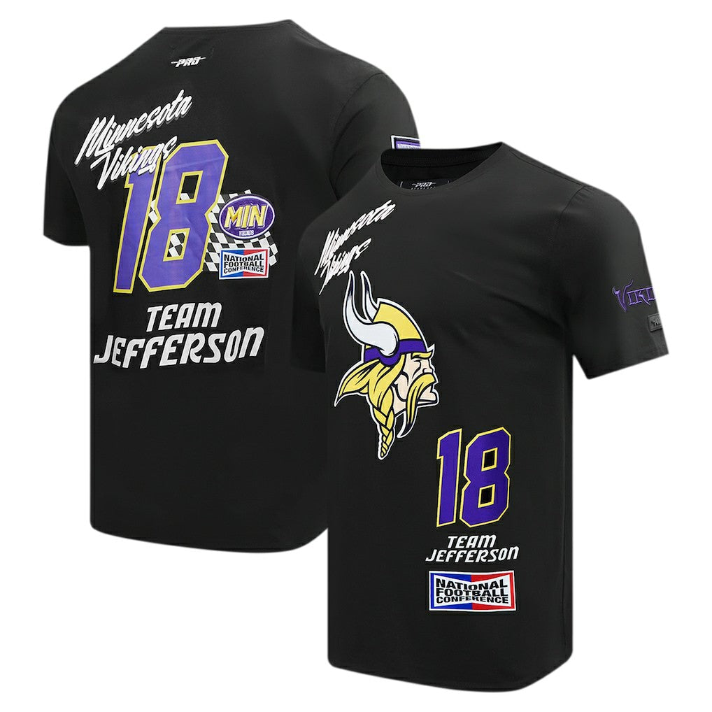 Minnesota Vikings  Justin Jefferson  Pro Standard Fast Lane Name & Number Player T-Shirt