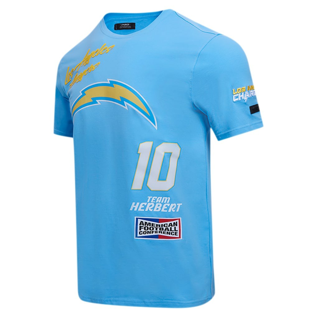 Los Angeles Chargers  Justin Herbert  Pro Standard Fast Lane Name & Number Player T-Shirt