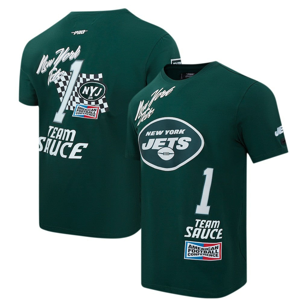 New York Jets  Ahmad Sauce Gardner  Pro Standard Fast Lane Name & Number Player T-Shirt