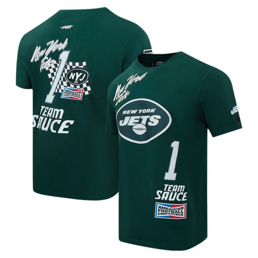 New York Jets  Ahmad Sauce Gardner  Pro Standard Fast Lane Name & Number Player T-Shirt