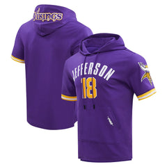 Minnesota Vikings  Justin Jefferson  Pro Standard Player Name & Number Hoodie T-Shirt