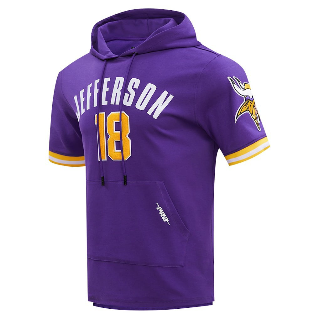 Minnesota Vikings  Justin Jefferson  Pro Standard Player Name & Number Hoodie T-Shirt