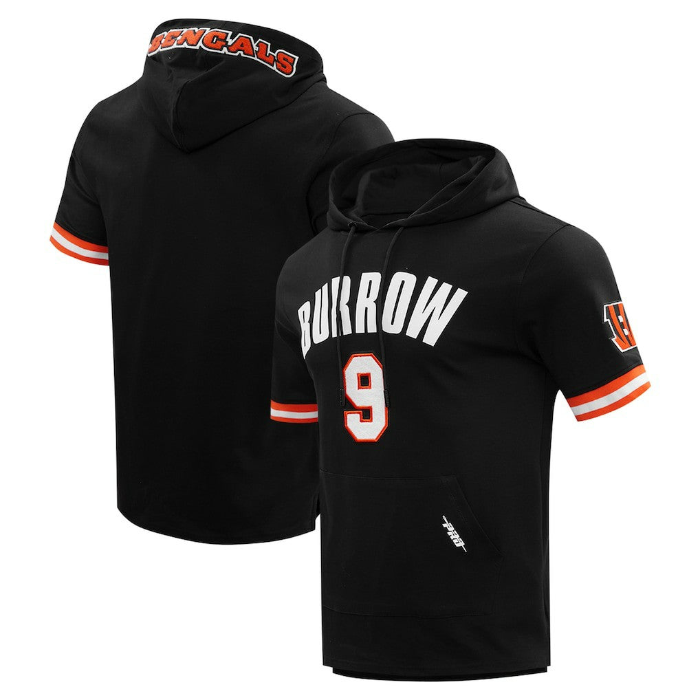 Cincinnati Bengals  Joe Burrow  Pro Standard Player Name & Number Hoodie T-Shirt