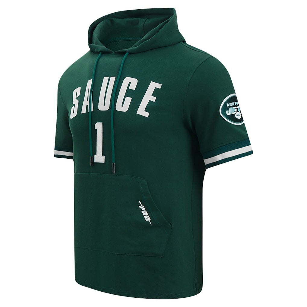 New York Jets  Ahmad Sauce Gardner  Pro Standard Player Name & Number Hoodie T-Shirt